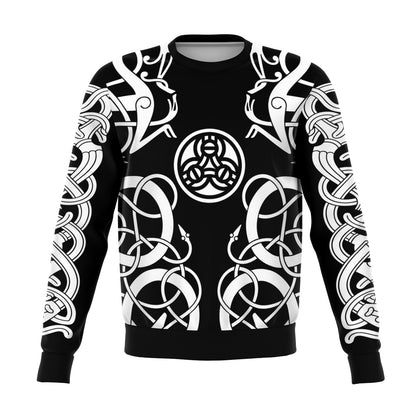 Viking Warrior Tattoo Style Sweater - Style004 - VikingsBrand