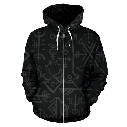Viking Warrior Zip Up Hoodie - VikingsBrand