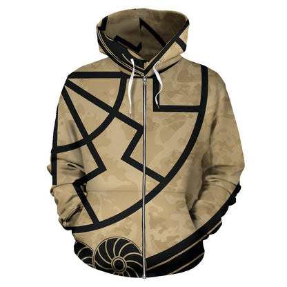 Viking Warship Drakkar Zip Up Hoodie - VikingsBrand