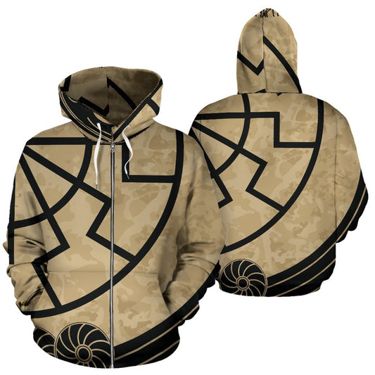 Viking Warship Drakkar Zip Up Hoodie - VikingsBrand