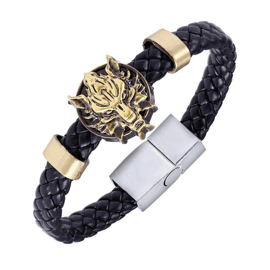 Viking Wolf Head Bracelet - VikingsBrand