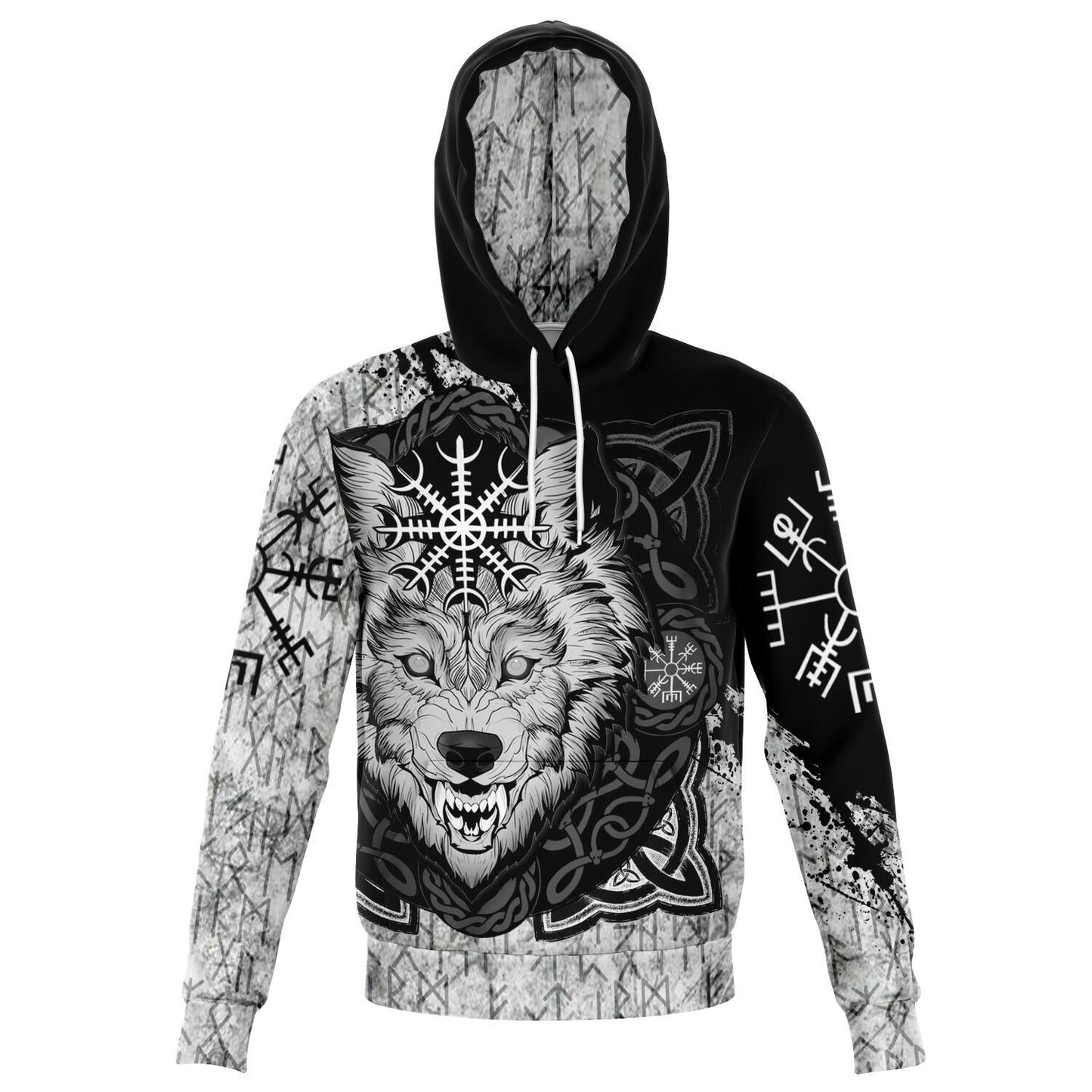 Viking Wolf Head Hoodie