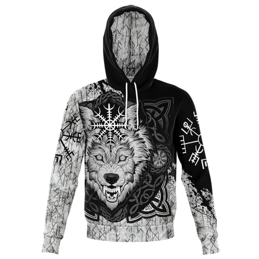 Viking Wolf Head Hoodie
