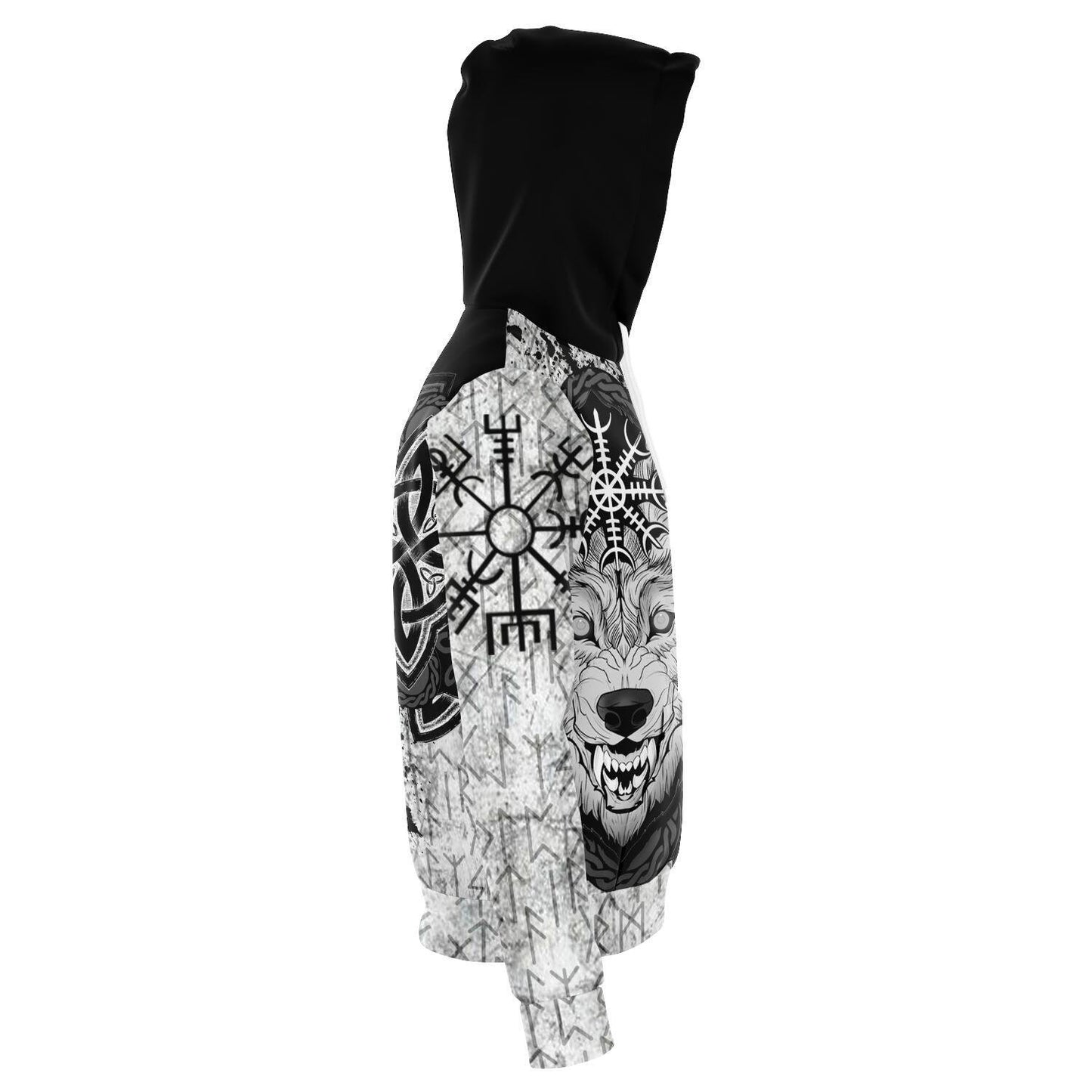 Viking Wolf Head Hoodie