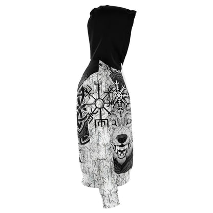 Viking Wolf Head Hoodie