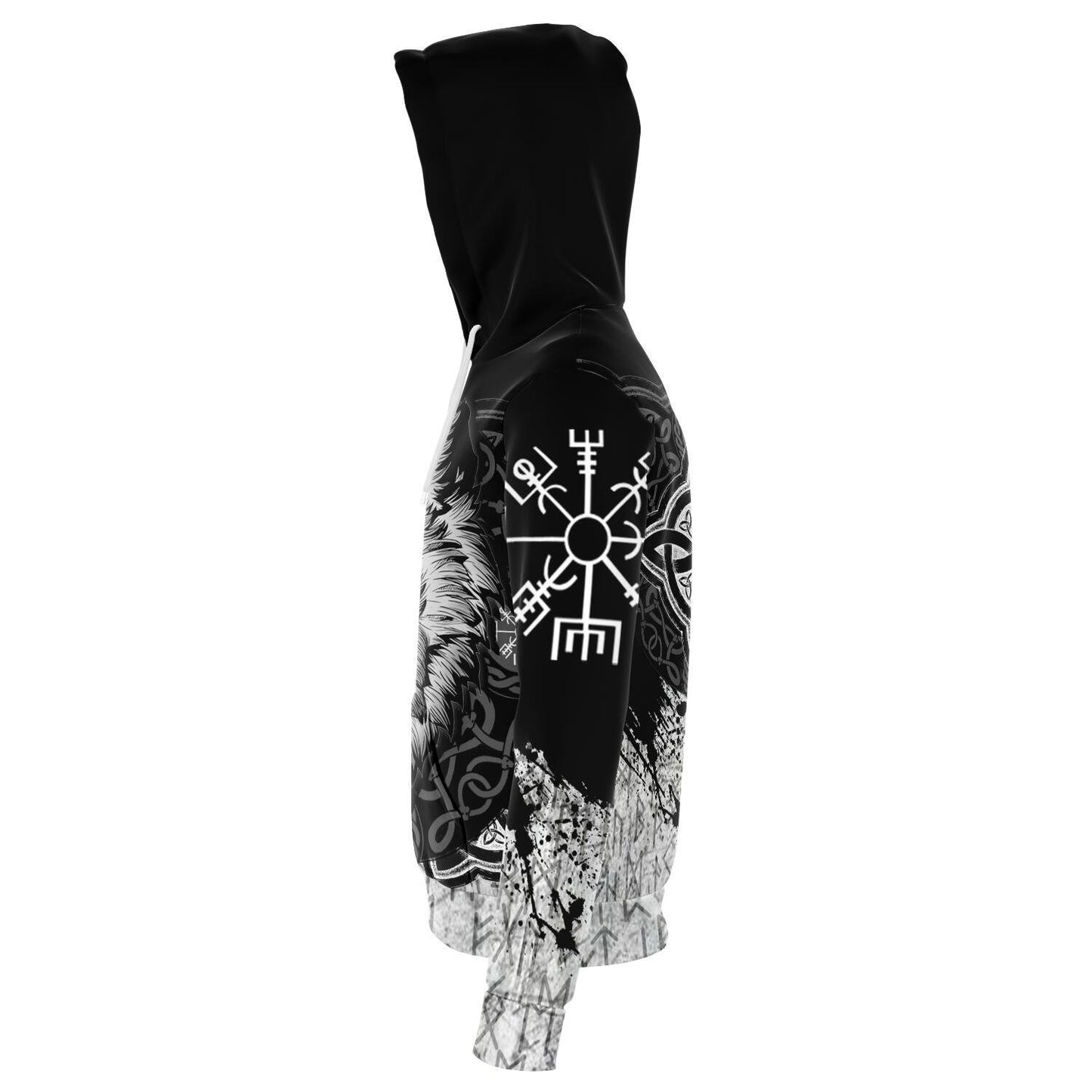 Viking Wolf Head Hoodie
