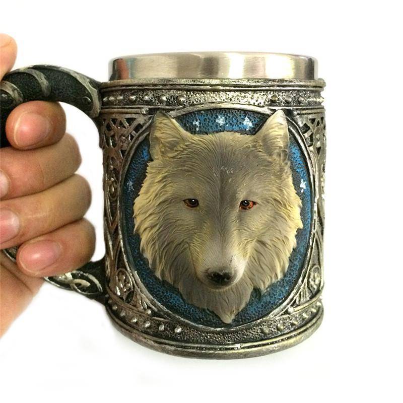 Viking Wolf Head Mug - VikingsBrand
