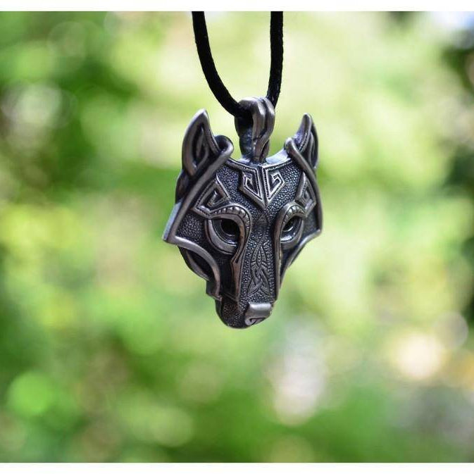 Viking Wolf Head Necklace Original - VikingsBrand