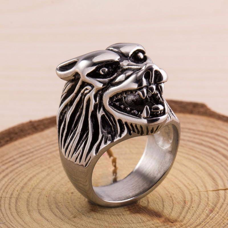 Viking Wolf Head Ring - VikingsBrand