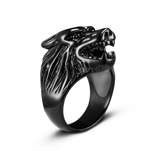 Viking Wolf Head Ring - VikingsBrand