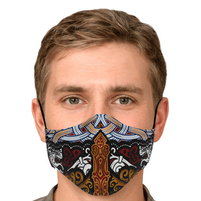 Viking Wolves Face Mask Cover