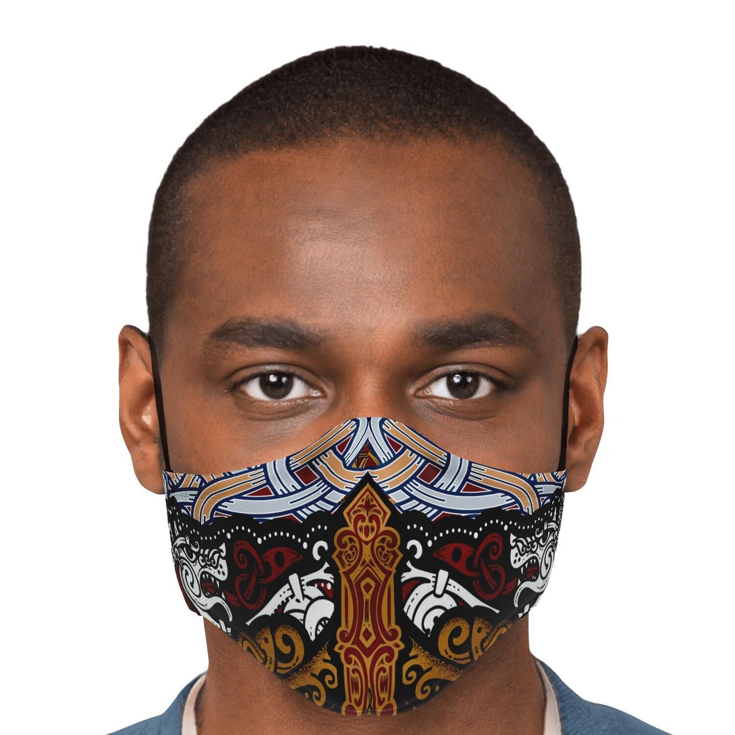 Viking Wolves Face Mask Cover