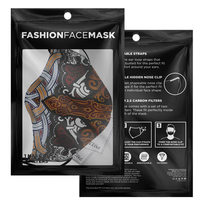 Viking Wolves Face Mask Cover