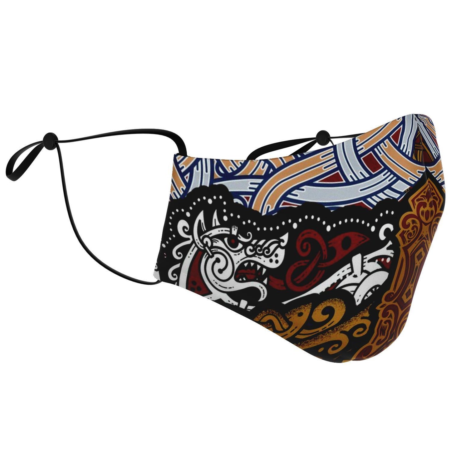 Viking Wolves Face Mask Cover