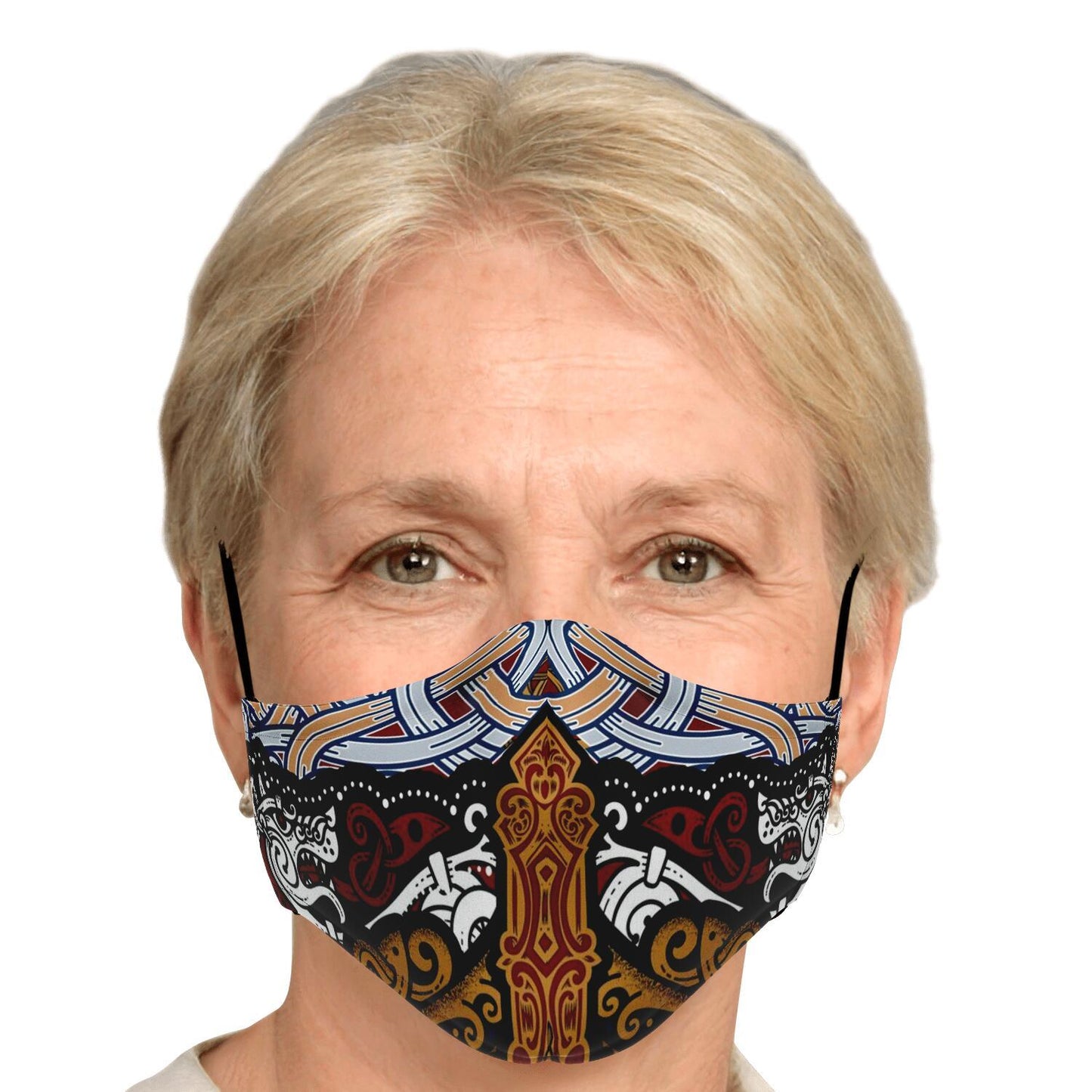 Viking Wolves Face Mask Cover