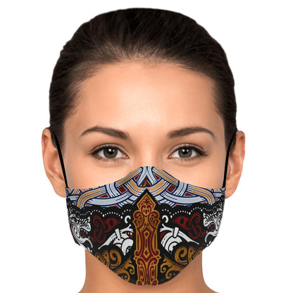 Viking Wolves Face Mask Cover