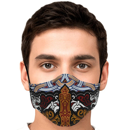 Viking Wolves Face Mask Cover