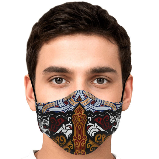 Viking Wolves Face Mask Cover