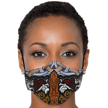 Viking Wolves Face Mask Cover