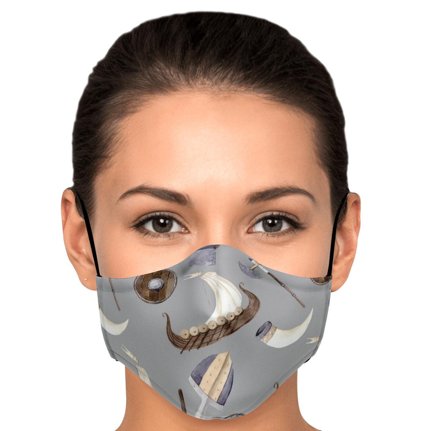 Vikings, Dragons and Ships Face Mask Cover
