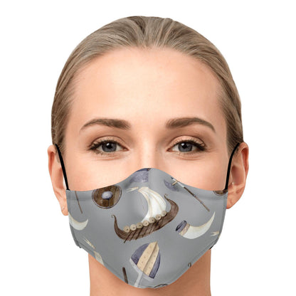 Vikings, Dragons and Ships Face Mask Cover