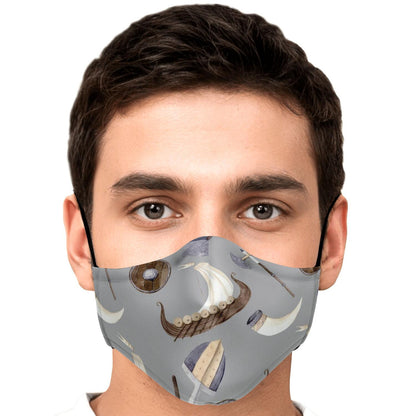 Vikings, Dragons and Ships Face Mask Cover