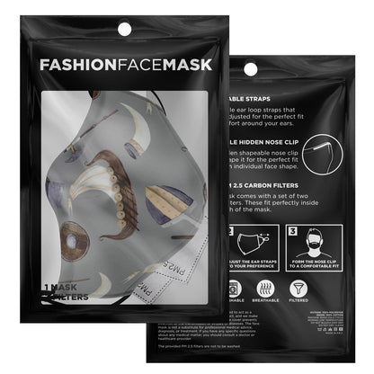 Vikings, Dragons and Ships Face Mask Cover