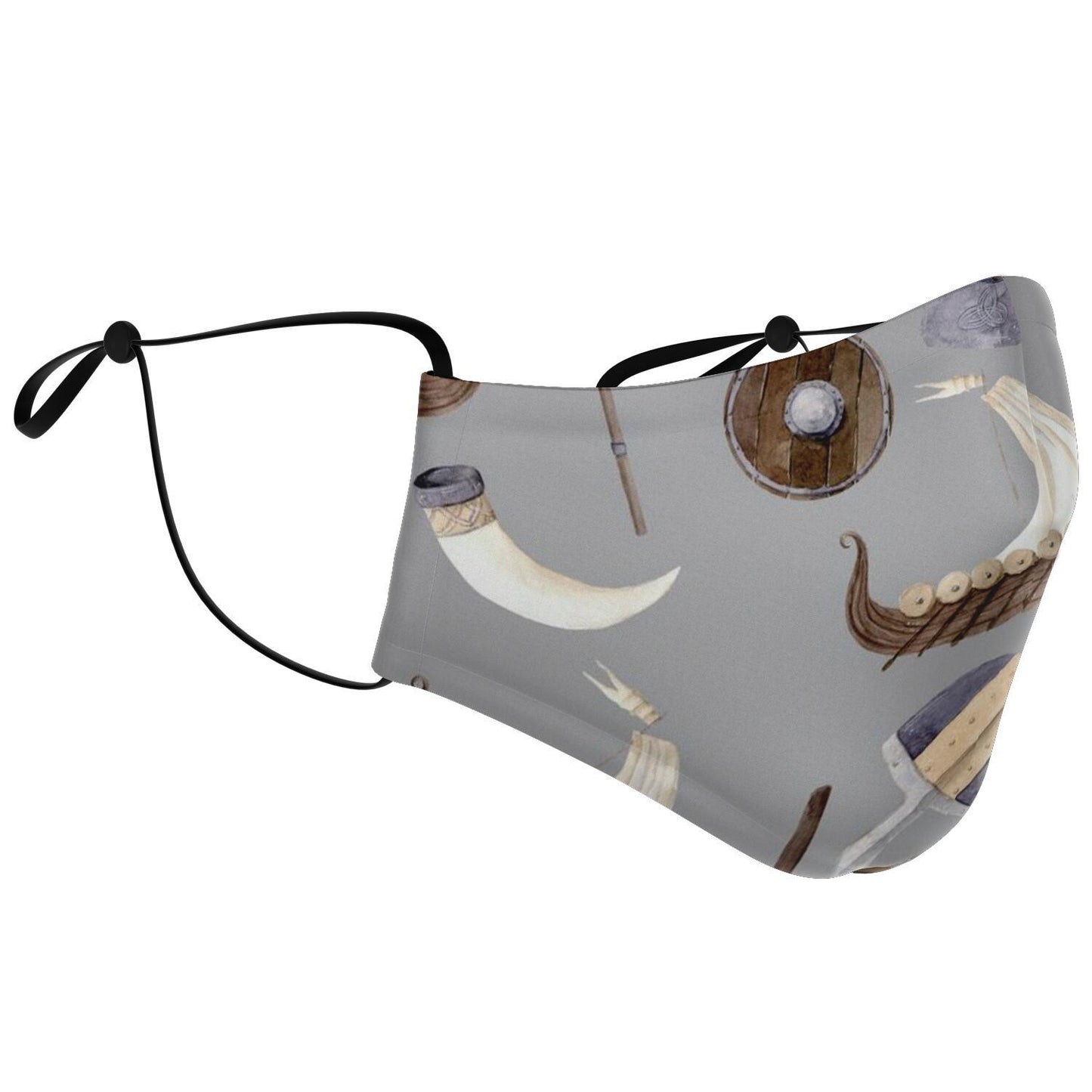 Vikings, Dragons and Ships Face Mask Cover