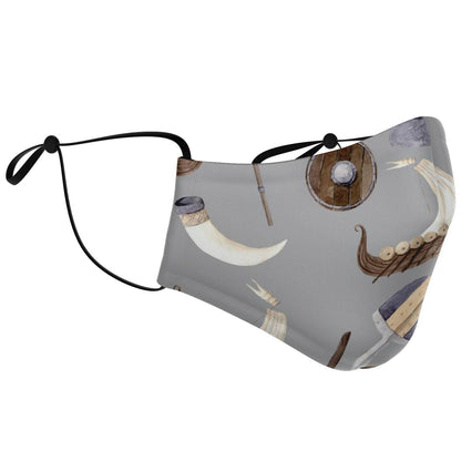 Vikings, Dragons and Ships Face Mask Cover