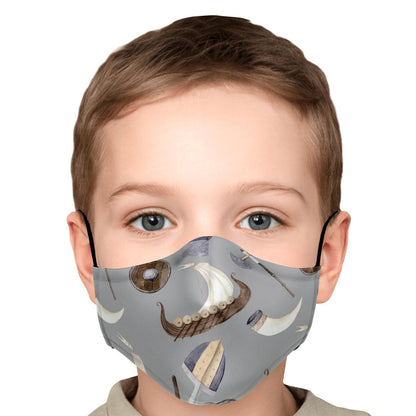 Vikings, Dragons and Ships Face Mask Cover