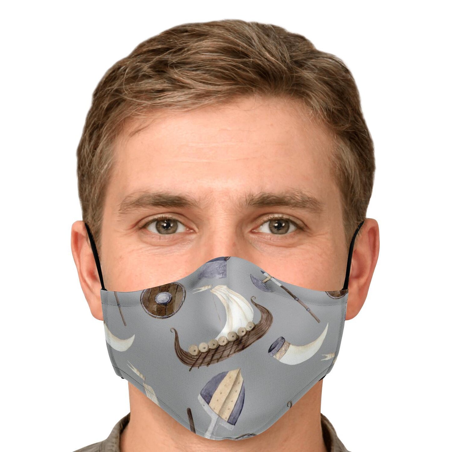 Vikings, Dragons and Ships Face Mask Cover