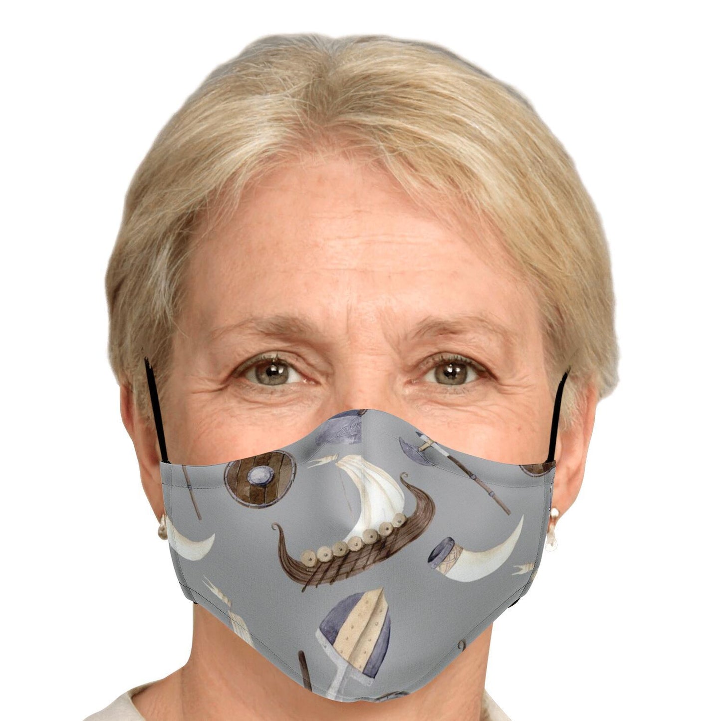 Vikings, Dragons and Ships Face Mask Cover
