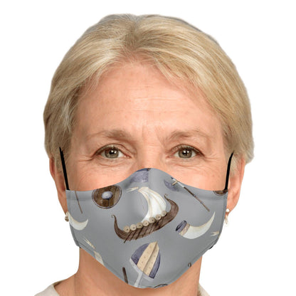Vikings, Dragons and Ships Face Mask Cover