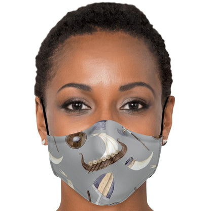 Vikings, Dragons and Ships Face Mask Cover