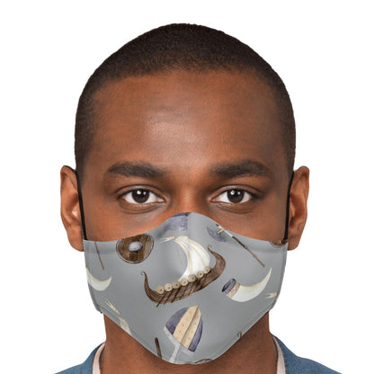 Vikings, Dragons and Ships Face Mask Cover