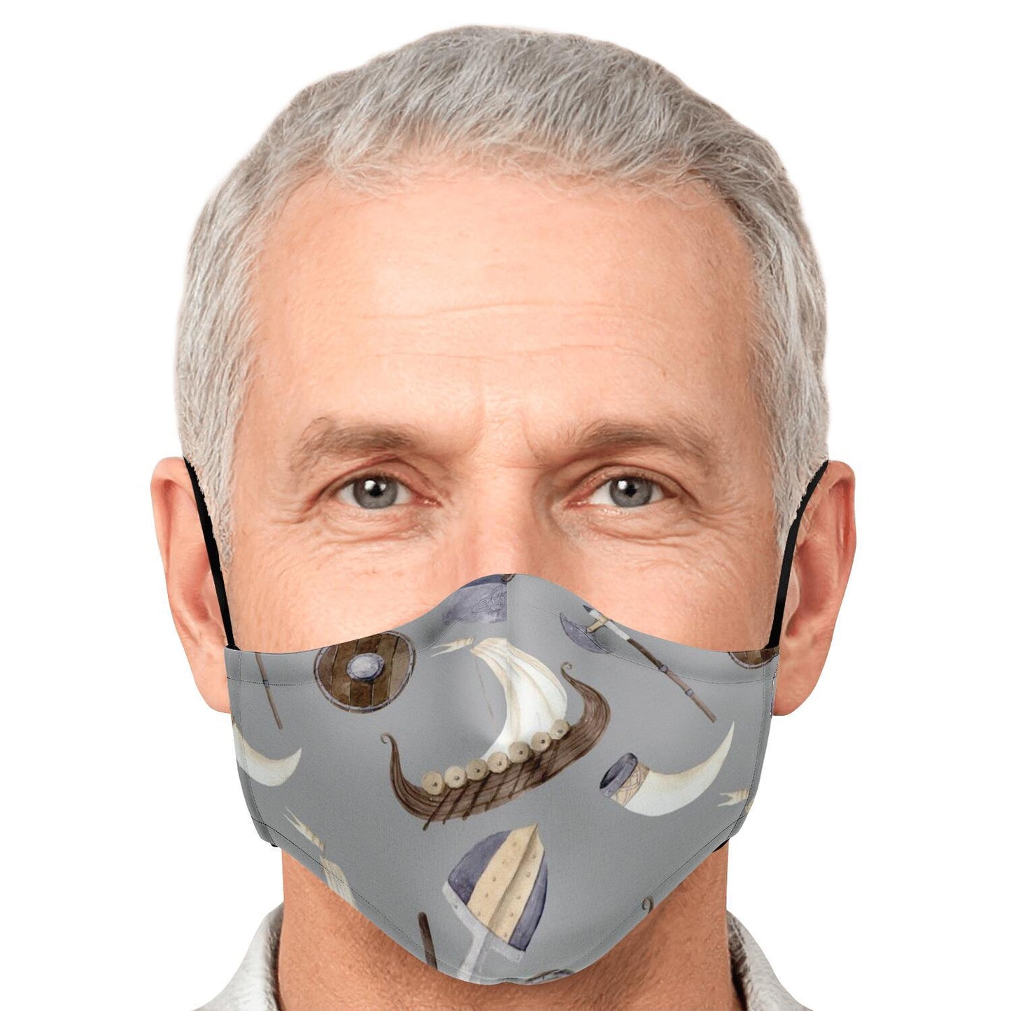 Vikings, Dragons and Ships Face Mask Cover