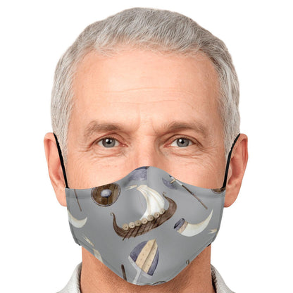 Vikings, Dragons and Ships Face Mask Cover