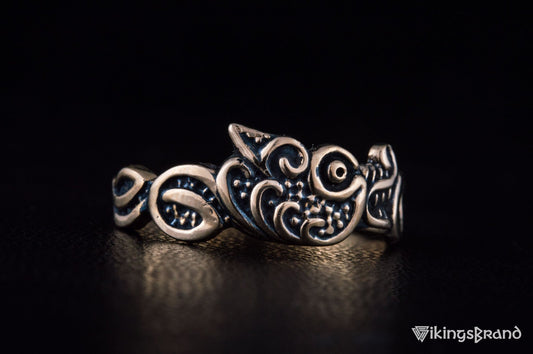 Vikings Fenrir Ring Handmade Bronze Unique Norse Jewelry