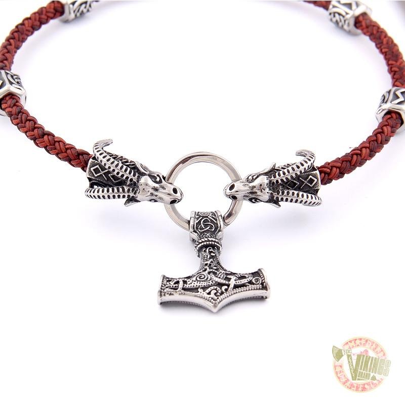 Vikings Goats of Thor Heads Chocker Necklace - VikingsBrand