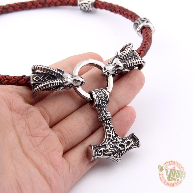 Vikings Goats of Thor Heads Chocker Necklace - VikingsBrand