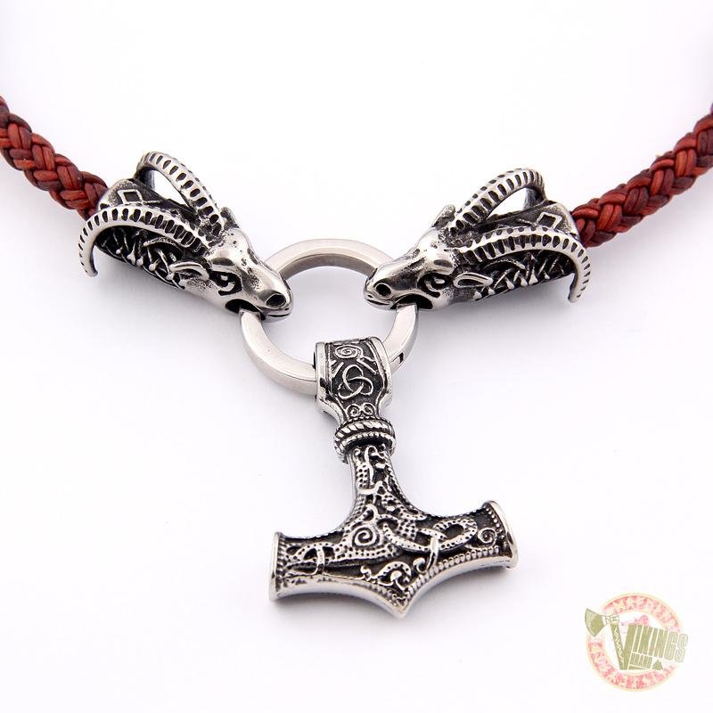 Vikings Goats of Thor Heads Chocker Necklace - VikingsBrand
