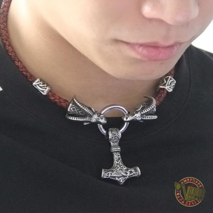 Vikings Goats of Thor Heads Chocker Necklace - VikingsBrand