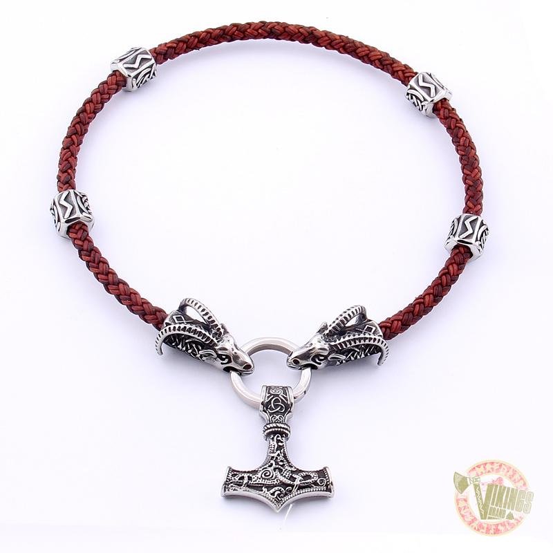 Vikings Goats of Thor Heads Chocker Necklace - VikingsBrand