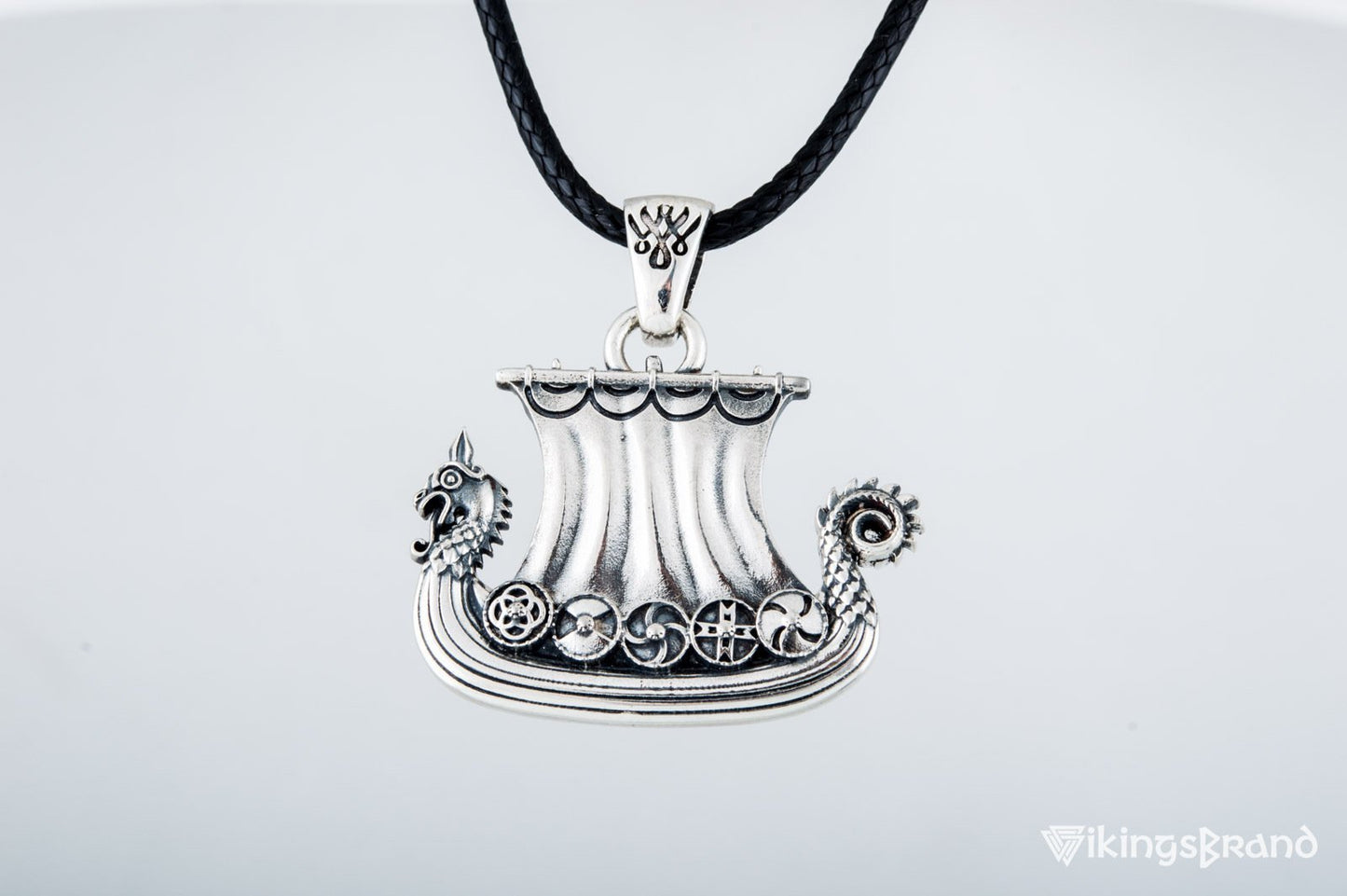 Vikings Norse Drakkar Pendant Sterling Silver Viking Jewelry