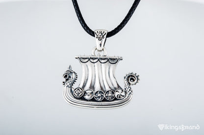 Vikings Norse Drakkar Pendant Sterling Silver Viking Jewelry