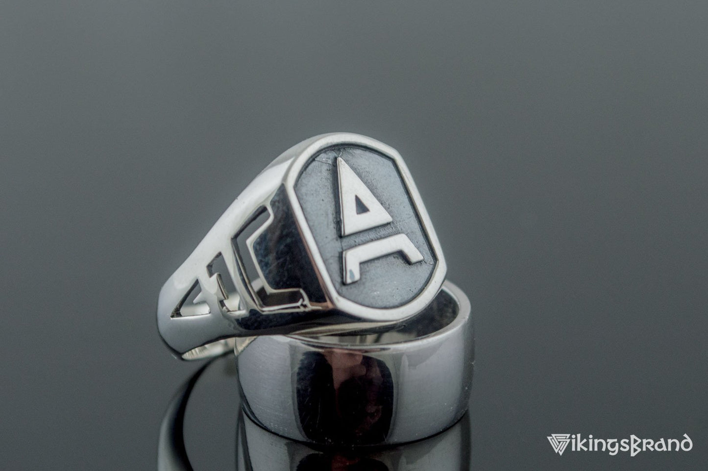 Vikings Ring with Veles Viking Symbol Sterling Silver Handmade Unique Jewelry