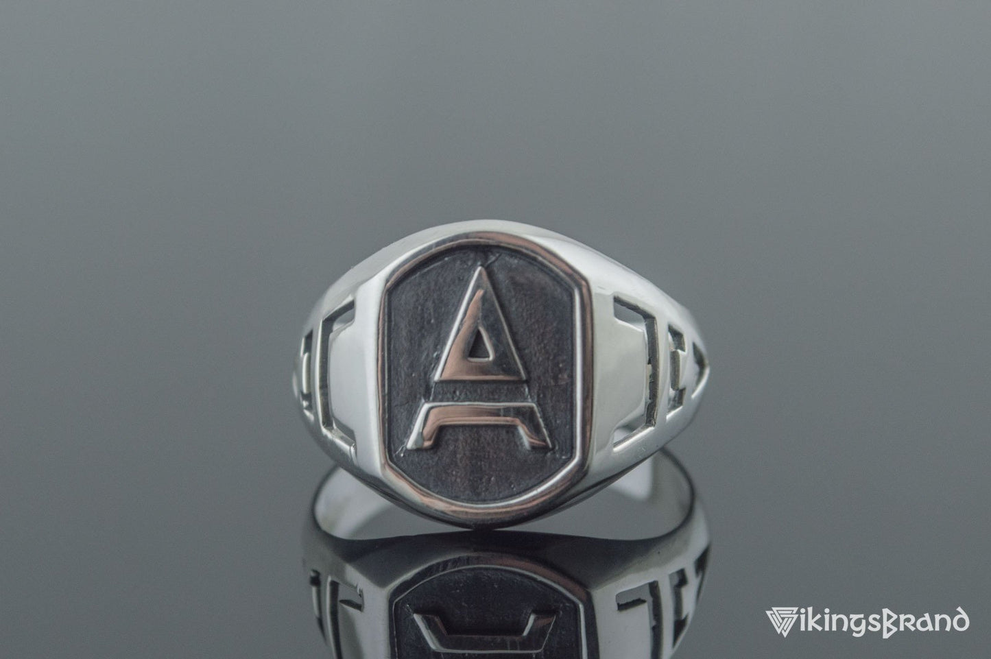 Vikings Ring with Veles Viking Symbol Sterling Silver Handmade Unique Jewelry