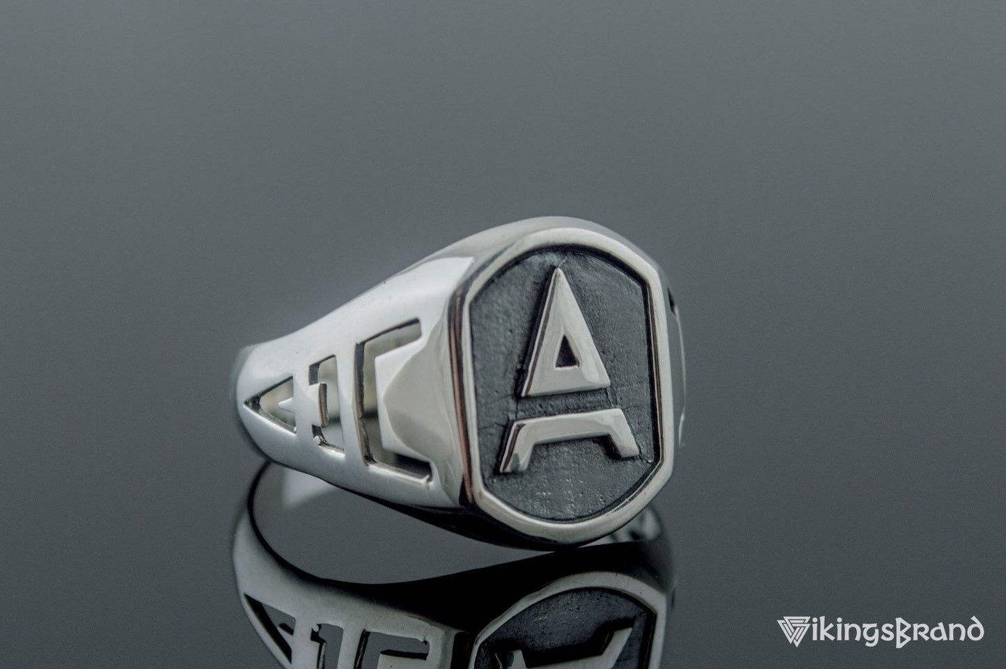 Vikings Ring with Veles Viking Symbol Sterling Silver Handmade Unique Jewelry