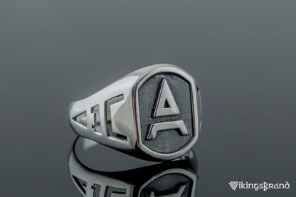 Vikings Ring with Veles Viking Symbol Sterling Silver Handmade Unique Jewelry