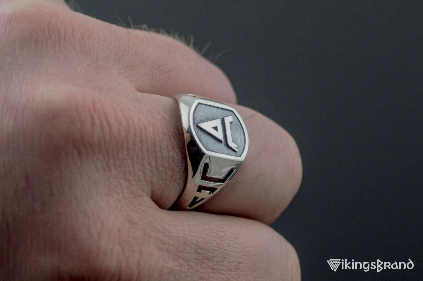 Vikings Ring with Veles Viking Symbol Sterling Silver Handmade Unique Jewelry